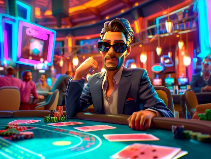 Interface permainan Teen Patti dengan kartu yang jelas terlihat